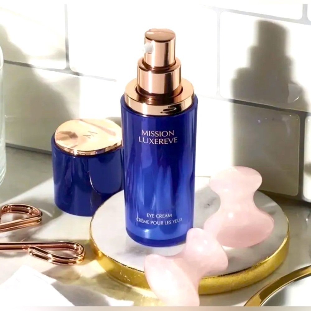🧴 QTY 2 MISSION LUXEREVE Rose Quartz Eye Boxed Set Limited Edition Avon! DISC